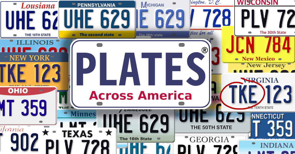 Plates Across America Logo and Plates Collage
